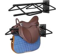 HoveeLuty Saddle Rack Wall Mounted, Heavy-Duty Saddle Pad Rack Stand for Horse Barn Tack Room Stall Storage Supplies Wall Mount Stand Pad