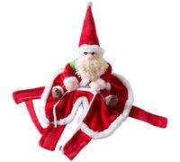HoveeLuty Santa Dog Costume, Santa Riding Dog Christmas Outfit, Funny Pet Costumes for Small Medium Pets Dress up Cosplay Party Costume Christmas for Dogs Sweater