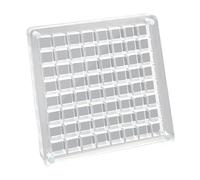 HoveeLuty Seashell Display Box Transparent 64 Grids Acrylic Sea Display Box Seashell Display Case Collecting Box 4.65x4.65 Magnetic Closure Decorative Bead Organizer Box for Nail, Jewelry