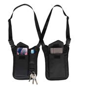 HoveeLuty Shoulder Bag, Anti-Theft Hidden Hidden Pocket, Safety Underarm Bag Polyester Double Shoulder Armpit for Travel Outdoor Black Underarm for Men