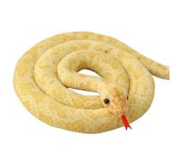 HoveeLuty Snake Stuffed Animal Halloween 78.7in Simulation Snake Plush with Tongue Flicked Out Plush Cotton Filled Stuffed for Party Prank, Yellow Toy