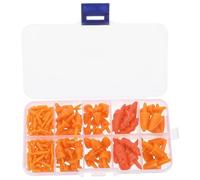 HoveeLuty Snowman Noses for Crafts 160Pcs Plastic Noses Snowman Christmas Decorations with Storage Box Various Size DIY for Holiday Faces for Crafts Christmas Toys