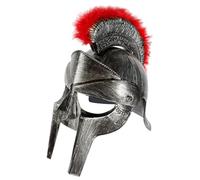HoveeLuty Spartan Helmet Feathered 11.4in, Medieval Ancient Viking Roman Helmet, Soldier Costume Prop for Halloween Role Play Cospaly Party Supplies Silver Greek Halloween Costumes Samurai