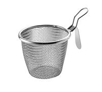 HoveeLuty Stainless Steel Pasta Strainer, Mesh Strainer, 9.5cm (H) x 11cm (W) x 7.2cm (D) with 6.5cm Handle