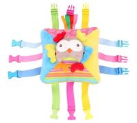 HoveeLuty Toddler Travel Toys with 6 Pair Buckles Bee Pattern Educational Toys with Numbers on Back & Built-in Pocket Sounding Toddler Gifts for Fine Motor Basic Skill, Style 2 Educational