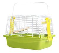 HoveeLuty Travel Cage, Portable Bird Travel Cage with Handle and Bottom Net, Easy to Assembly for African Grey Conure Cockatiel Lovebird Finch Canary Carrier