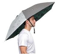 HoveeLuty Umbrella Hat Foldable Hands Free UV Protection Head Umbrella Hat fior Men, Women Rainproof Adjustable Size Outdoor 3-Fold Caps for Fishing, Camping, Gardening Hats for Adult