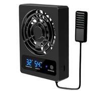 HoveeLuty Ventilation Fan for Reptile Tank Cooling Fan Dehumidifier with LED Display for Rainforest Terrarium Vivarium Improving Air Circulation for Amphibians Reptiles Snakes Snake Enclosure