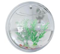 HoveeLuty Wall Fish Tank - 9 Inch Clear Acrylic Hydroponic Wall Aquarium, Creative Mini Fish Tank for Small Betta Succulents Mounted Mini Aquarium