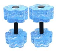 HoveeLuty Water Dumbbells 2Pcs Flower-Shaped EVA Foam Water Weights for Kids & Adults High Buoyancy Waterproof Quick-Dry Pool Weights for Exercise, Training, Aerobics, Blue Pool