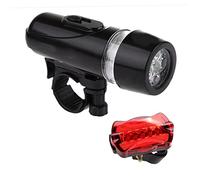 HoveeLuty Waterproof Headlight Bike Front and Rear Lamp Set Taillight Combination Bike Light Bike Lamp 5LED Mountain Bike Waterproof Headlight Taillight Combination for Bike Black