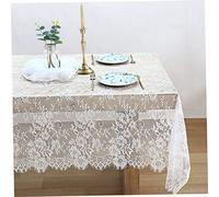 HoveeLuty Wedding Tablecloths Rustic Ivory Lace Chic Rectangular Tablecloths White Table Cloth Rectangular for Wedding Reception Table Decorations 60x120 inch