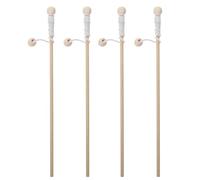 HoveeLuty Wooden Magnet Fishing Poles Magnetic Catching Rod Tool for Kindergarten Preschool Kids 4PCS Fish Catching Tool KidsFishing Toy Wooden Fishing Game