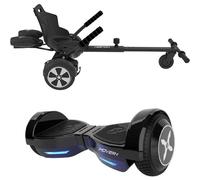 Hover-1 Dash Hoverboard & Falcon-1 Hoverboard Buggy Attachment Bundle - Black, Black