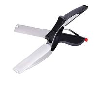 Hover Cutter 2in1 Kitchen Scissors & Cutting Board - Quickly Chop Fruits Vegetables Cheese & Meat - Great for Soups & Salads - Restaurant Grade - Vegetable Slicer Fruit Food Cutter Chopper