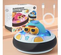 Hover Football with Music and LED Lights, Safe Foam Bumper, LED Rechargeable Football Toys Kids Hover Soccer Ball Gift Boys Girls Air Power Outdoor Indoor Football Games