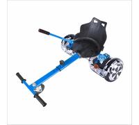 Hover-Pro Hoverboard and Vortex Camo Hoverkart Bundle - 6.5" Self-Balancing Hoverboard with Bluetooth Speaker and Disco LED Lights - Hoverboard Go Kart Attachment for Kids and Teens (Blue Vortex/Red)