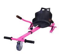 Hoverkart Frame Go Cart for Hoverboard Accessories, Hover Cart Balance Scooter Seat Adjustable Length for 6.5 8 10inch Segway, Graffiti Galaxy Flame Camo (Pink)