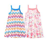 Hovershoes 2 Pieces Girls Nighties Dress Toddler Kids Teens Nightgowns Sleeveless Nightwear Cute and Soft Pjs Princess Pyjamas Dress Summer Sleepwear and Loungewear 3 5 6 7 8 9 10 11 12 13 14 15T