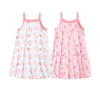Hovershoes 2 Pieces Girls Nighties Dress Toddler Kids Teens Nightgowns Sleeveless Nightwear Cute and Soft Pjs Princess Pyjamas Dress Summer Sleepwear and Loungewear 3 5 6 7 8 9 10 11 12 13 14 15T