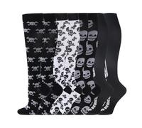 Hovershoes 4 Pair Compression Socks for Women Men Halloween Socks 20-30mmHg Knee High Socks Compression Support Stockings for Athletic Running, Travel, Nurse