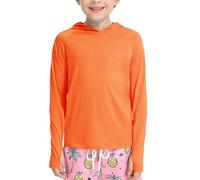 Hovershoes Boy Girl UPF 50+ Hoodie Sweatshirt Rash Guard Shirt UV Sun Protection Cooling Hooded Track Jacket Long Sleeve Swim Fishing Shirt Quick Dry Water Beach Shirts with Pocket and Thumb Holes
