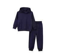 Hovershoes Boys Girls Hooded Sweatshirt Outfit Set Autumn Winter Outdoor 2 Piece Track Suit Toddlers Solid Color Long Sleeved Hoodie and Tapered Trousers 3 4 5 6 7 8 T
