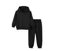 Hovershoes Boys Girls Hooded Sweatshirt Outfit Set Autumn Winter Outdoor 2 Piece Track Suit Toddlers Solid Color Long Sleeved Hoodie and Tapered Trousers 3 4 5 6 7 8 T