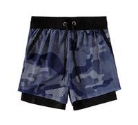 Hovershoes Boys Swimming Trunks with Compression Liner Quick Dry 2 in 1 Swim Short Kids Anti Chafe Bathing Suit Beach Board Shorts Swimwear for 3-13 Years