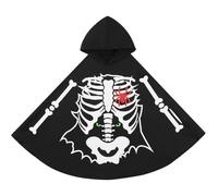Hovershoes Kids Boys Girls Ghost Costume Unisex Halloween Costumes Skeleton Capes Fancy Dress Glow in the Dark Cloak Hoodie Poncho, Children Trick or Treating Party Cosplay Outfit