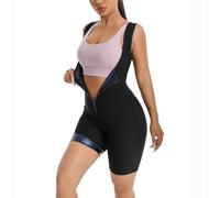 Hovershoes Sauna Suit for Women Full Body Jumpsuit Waist Trainers 3 in 1 Workout Slimming Hot Vest Fitness Gym Sweat Suit Tummy Control Shapewear for Weight Loss