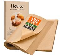 Hovico 130PCS Parchment Paper Baking Sheets, 9x13 Inch, Precut Non-Stick Parchment Sheets for Baking, Grilling, Air Fryer, Steaming, and More (Unbleached) - Perfect for BBQ, Picnic, Festival, Bread