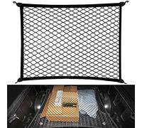 HOVIN Boot Net Luggage Net Car Net 80 x 60 cm Boot Net Extends to 160 x 120 cm Luggage Net Car with 4 Hooks Elastic Boot Net