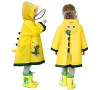 Hovkib Kids Raincoat Toddler Rain Poncho Girls Boys Waterproof Rain Jacket Lightweight Rain Cover for 2-9 Years