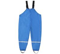 Hovkib Kids Waterproof Trousers Toddler Lined Rain Pants with Braces Boys Girls Waterproof Dungarees Children Mud Pants Dirty Proof Suspender Rain Trousers 2-11 Years Blue