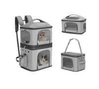 HOVONO Detachable Double Cat Backpack Carrier for 2 Pets
