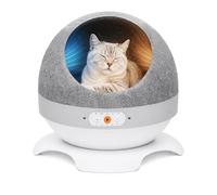 HOVONO Smart Climate Controlled Cat Bed with 5 Soothing Sounds & Adjustable Temperature, Cozy Heated & Cooling Cat House for Kittens & Small Cats, Quiet Indoor Cat Cave