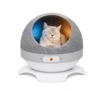 HOVONO Smart Cooling & Heated Cat House for Cat Indoor Use, 13 lbs | 2-in-1 Convertible Cat Cave with Adjustable Temperature, 5 Soothing Sounds, Stable Anti-Tip Base Cat House for All Seasons