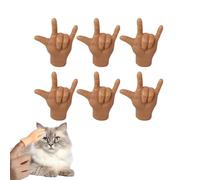 HOVTOIL 6 Pcs Tiny Hands for Cats, Little Hands for Fingers, Mini Hands for Cats, Cat Finger Hands, Funny Baby Hands Finger Toys, Mini Party Favors D