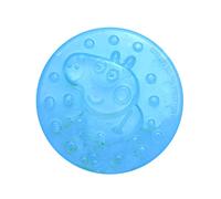 HOVUK® 1x Blue 3D Water-Filled Teether in Round Shape, Embossed George Pig Character, Safe Silicone Chewable, Newborn Teething Toy, Perfect for Babies 3+ Months