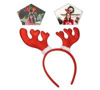 HOVUK 1x Metallic Reindeer Antlers Headband- 24cm, christmas head bopper christmas headwear Accessories Festive christmas headbands for adults Props
