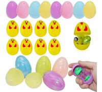 HOVUK 21PCS Easter Fillable Eggs Bulk - Iridescent, Chick & Pastel Plastic Surprise Eggs for Kids, Reusable Easter Egg Hunt Fillers, Basket Stuffers, Candy Containers & Party Favors for Girls & Boys