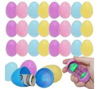HOVUK 24PCs Pastel Easter Eggs Empty 5.7cm/2.24"- Pastel Colored Plastic Easter Eggs Fillable, Eggs for Easter Egg Hunts, Surprise Eggs for Party Favor Supplies