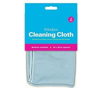 HOVUK 2PCS Blue Microfibre Cleaning Cloths 30x30cm - Reusable Streak-Free Towels for Kitchen Dishes Glass Windows Car Mirrors Screens - Non-Abrasive Lint-Free Washable Rags