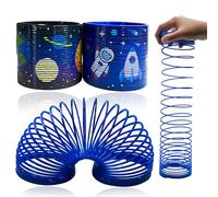 HOVUK 2x Random Space Mission Magic Springs, Bouncy Coil Toys for Kids, Sensory Fidget Toys, Stocking Fillers, Party Favors, Educational STEM Gifts for Boys & Girls Age 3+