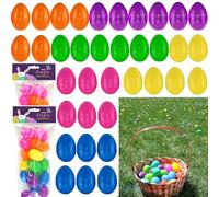 HOVUK 36PCs Easter Fillable Eggs 4.4cm/1.7" - Easter Plastic Eggs Bulk for Egg Hunt Party Games and Surprise, Refillable Egg for Spring Holiday Decorations, Classroom Prize