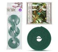 HOVUK 3PCs Plant Ties 250cm, Green Garden Plant Tape, Self Adhesive Hook and Loop Tape, Reusable and Adjustable, Plant Supports for Garden, Sticky Strips Tree Shrub Ties Strap