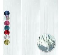 HOVUK 3Pk White Party Foil Backdrop 1.2M - Tinsel Curtain Streamers for Wedding, Bridal Showers, Anniversary, Graduation, Cocktail, Prom Gala Birthday Parties