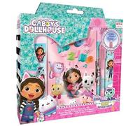 HOVUK 5Pcs Gabby's Dollhouse Stationery Set, Lockable Diary and Invisible Ink Magic Pen, Secret Diary School Supplies, Gifts for Girls 3+Y