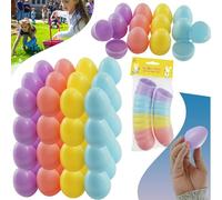 HOVUK 60PCs Easter Fillable Eggs, Bulk Easter Eggs for Crafting Easter Parties and Easter Eggs Decor, Plastic Eggs for Easter Basket Filler, Size: 5.5cm